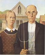 Grant Wood Anerican Gothic (mk09) oil